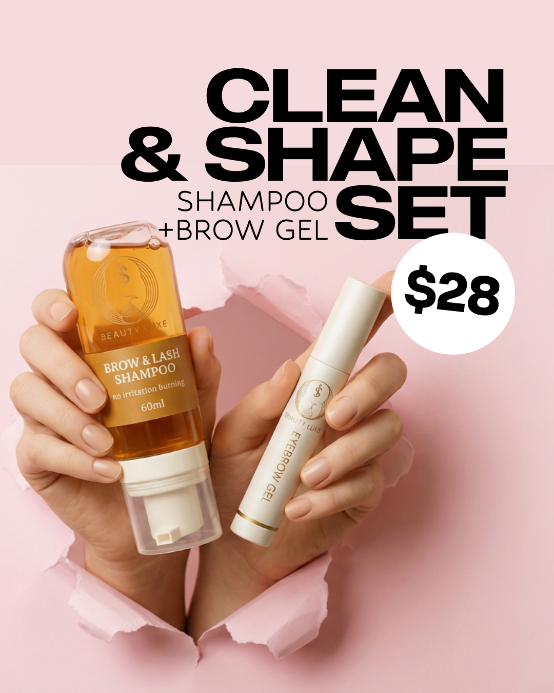 ⭐ CLEAN & SHAPE SET ⭐ (Shampoo + Brow Gell )