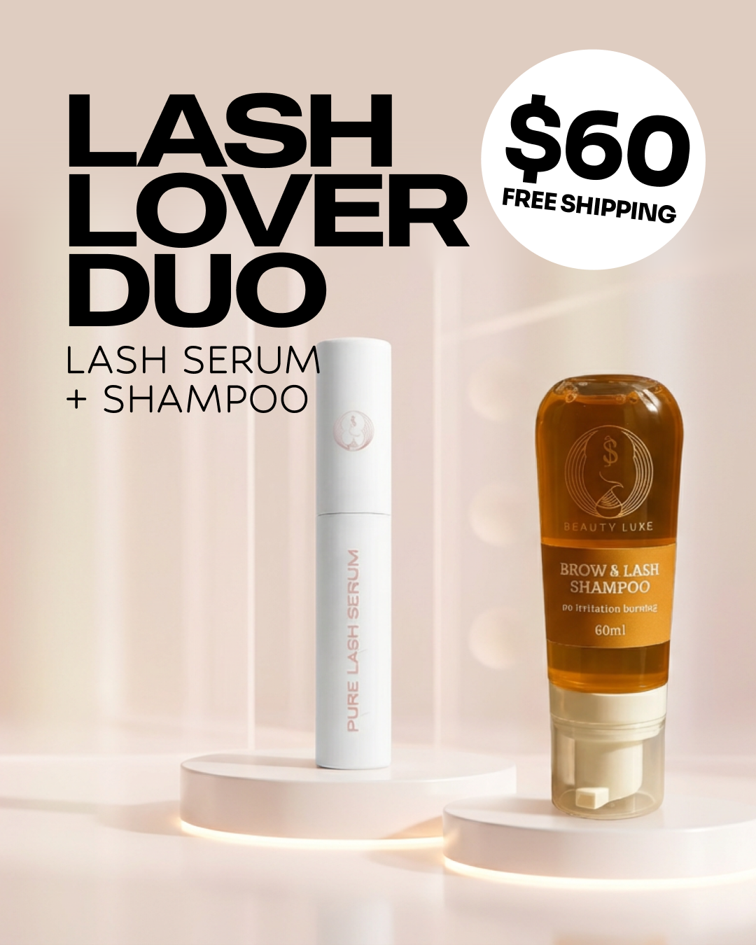 ⭐ LASH LOVER DUO ⭐( Lash Serum + Shampoo )